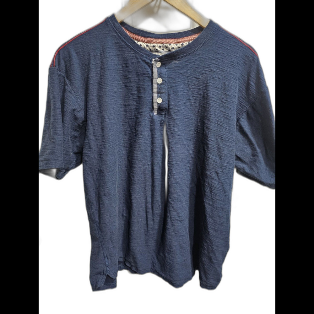 Mens Pd & C  Scoop Neck Patriotic USA Shirt Washed with Tags Size XL New Washed